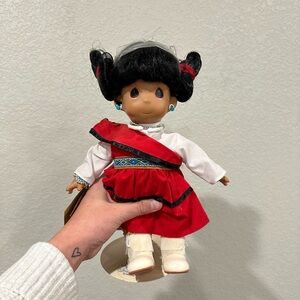 Precious Moments Doll in Red and White Outfit